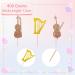 24pcs Musical Instrument Cupcake Toppers Violin Cake Decor Brown&Gold Glitter Harp Cupcake Picks for Baby Shower Music Theme Birthday Party Decoration - Buy Online on GoSupps.com