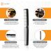 Kobe Professional Carbon Fibre Comb - Coarse Fine 2 Teeth, Shatter-Proof Anti-Static Hair Care Tool for Men and Women - 18cm Long - Buy Online on GoSupps.com