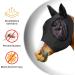 Black Full (Large) Horse Fly Mask - Lycra Fly Mask for Full Size Cob Horses with Ears - Equine Fly and UV Protection - Buy Online on GoSupps.com