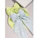 2pcs Floral Bow Hair Clips for Women & Girls with Long Tail, Blue & Green Hairpins for Thick Hair - Elegant Leaves Pattern Big Hair Clips - Buy Online on GoSupps.com