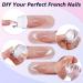 French Nails Stamp Set | Nail Design Kit with Scraper 2 Nail Stamps & 4 Transparent Silicone Gel Stamps - International Shipping Available - Buy Online on GoSupps.com