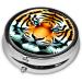Little Fat Tiger Round Pill Box Organizer - 3 Compartment Travel Pill Box for Easy Medication Storage - Buy Online on GoSupps.com