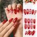 72 Piece Long Christmas False Nails | Press on Coffin Nails for Women | Festive Snowflake & Star Nail Decorations | Elk & Christmas Tree Design - Buy Online on GoSupps.com