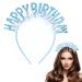 AHQiZFX Birthday Crown Birthday Headband Birthday Girl Headband Happy Birthday Headband for Women Girls Happy Birthday Accessories Crown Birthday Tiara Happy Birthday Decorations Gifts Blue