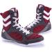 HUANLE Youth Sports Boxing Shoes - Breathable Wrestling Fitness Sanda Shoes with Ankle Guard, Non-Slip High-Top Men's Training Competition Boots in White/Red - Buy Online on GoSupps.com