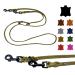Dog liner Small dogs / large dogs black hooks 2m / 2.40m / 2.80m / 3.50m / 5m Double linen adjustable (2m x 12mm olive -green) 2m x 12mm olive -green