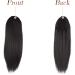 FESHFEN Dark Brown Straight Drawstring Ponytail Extension 12 inch - Synthetic Long Ponytail Hairpiece for Women - Clip in Ponytail Extension (Pack of 1) - Dark Brown 4 - Buy Online on GoSupps.com