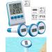 Infactory Pool Thermometer Radio - Advanced 3-in-1 Digital Pond & Pool Thermometer with LCD Receiver | IPX8 Waterproof - Buy Online on GoSupps.com