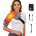 Heated Shoulder Brace Weighted Shoulder Heating Pad with Battery Portable Cordless Heated Shouldre Support Wrap with 3 Heat Settings for Men Women Left Right Shoulders ONE SIZE