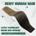 Runatur Real Hair Balayage Treats Extensions - 35cm Brown Blonde Ombre 70g for Seamless Sewing - Buy Online on GoSupps.com