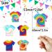 Kids' Hippie Tie Dye Themed Happy Birthday Cupcake Toppers Set of 18 - Rainbow Tie Dye Party Baby Shower Party and Birthday Party Groovy Carnival Decorations for Boys and Girls - SugarGera - Buy Online on GoSupps.com