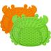 UPSKY Lick Mat for Dog Cat 2PCS Pet Lick Pads, Pet Calming Dog Treat Mat, Boredom & Anxiety Reducer Lick Mats, Slow Feeder Food Mat, Dog Cat Training Perfect for Peanut Butter Crab
