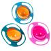 1/3 pieces of gyro bowls for children-spout-proof gyro bowls for babies food bowls for newborns |Snack Liion Balance Bowl with lid around 360 degrees rotatable toddler snack shells for babies 3PCs