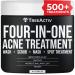 TreeActiv Four-in-One Acne Treatment  Exfoliating Sulfur Acne Face Wash  Bentonite Clay Face Mask & Acne Spot Treatment  Pore Clarifying Facial Scrub for Adult  Teens  Women  & Men  500+ Treatments 8 Fl Oz