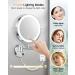 Gospire 9 Wall Mounted Lighted Makeup Vanity Mirror with 3 Color Lights, Stepless Dimming, 1X/10X Magnification, Touch Sensor, Extendable Arm - Chrome Finish - Buy Online on GoSupps.com