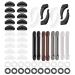 Euppsiiu 52 pairs of glasses anti -slip silicone silicone nose pads elastic glasses earrings round glasses anti -slip holder for sunglasses reading glasses sports glasses (4 colors)