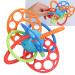 Moumouten Flexible Baby Teething Toy - Food Grade Silicone Teething Ring Rattle Teether for Grasping and Soothing Sensory Play - Buy Online on GoSupps.com