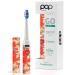 Pop Sonic Electric Toothbrush (Red Floral) - Travel Toothbrushes w/AAA Battery | Kids Electric Toothbrushes with 2 Speed & 15 000-30 000 Strokes/Minute Dupont Nylon Bristles