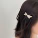 Wendalern Pearl Bow Hair Clips Vintage Pearl Hair Clip White Bow Hair Pins Barrette Gold Pearl Alligator Hair Clips Decorative Hair Accessories for Women and Girls