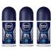 Nivea FRESH OCEAN Men's Roll On Deodorant - Pack of 3 Bottles (1.7oz/50ml Each) - Aluminium-Free - Buy Online on GoSupps.com