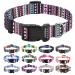 Mihqy dog collar adjustable soft & comfort dog collar Bohemian flowers geometric trunk design for small medium and large dogs (Bohemian purple XS) XS (neck circumference 20-30 cm width 1.5 cm) Bohemian purple