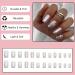 24Pcs Silver Glitter Short Square False Nails | Press On French Tips with Glue Stickers | Glossy Fake Nails for Women Girls | Nail Art Accessories - Buy Online on GoSupps.com