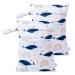 Hbselect 2PCs diaper bag Waterproof reusable diaper bag bag with zipper wet wipes organizer for babies and toddler whale * 2