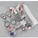 18-part hair clip set for little girls hair ropes hair clips hair accessories for babies girls toddlers children as a birthday present festive gift (gray 18 pieces)