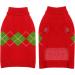 Classic Pet Sweater Roll Collar - Warm Knitted Dog & Cat Vest with Diamond Pattern | Soft Red Winter Sweater for Small Dogs & Puppies - Buy Online on GoSupps.com