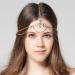 Deniferymakeup Boho Gold Head Chain Bridal Headpiece Bohemian Wedding Hair Accessories Rhinestone Raindrop Head Chain Crystal Wedding Hair Accessories Vintage Rhinestone Forehead Headband (Gold) - Buy Online on GoSupps.com