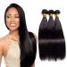 14 16 18 Inch Brazilian Straight Human Hair Bundles - 10A Grade 100% Unprocessed Virgin Hair Weave Extensions for Black Women - Natural Color - Pack of 3 Bundles - Buy Online on GoSupps.com