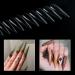 XXL False Nail Tips - 500 Long Stiletto Half Cover Press-On Fake Nails for Women & Girls | Christmas 0076-E2 | International Shipping - Buy Online on GoSupps.com