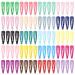 80 Pack Candy Curl Hair Clips 2 Inch Metal Snap Hair Clips Kids Barrettes Girls' Hair Accessories for Little Girls Baby Kids Colorful Small Hair Barrettes Hair Accessories for Fine Hair