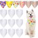 15 Pieces Sublimation Pet Bandana Heat Transfer Washable Triangle Dog Scarf Sublimation Blank DIY Triangle Dog Bib Heat Press Pet Triangle Bibs Kerchief Accessories for Dogs Puppy Cats