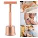 Metal Safety Double-Edged Razor for Men | Stainless Steel Shaving | Smooth Shave Minimal Irritation | Portable & Easy to Use | Suitable for All Skin Types | Silver & Rose Gold - Buy Online on GoSupps.com