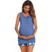 Ekouaer Women's Nursing Pyjamas Set | Short Breastfeeding PJs | Adjustable Elastic Waistband | Pregnancy and Nursing Sleepwear | S-XXL Size | L Pat2 - Buy Online on GoSupps.com
