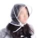 SelfTek 2 Pcs Rain Bonnet with Visor Clear Plastic Rain Hats  Waterproof Rain Scarf Protect Hairstyle for Women Lady (White)
