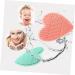 Totority Silicone Scalp Massager Baby Brush - Hair Shampoo Brush for Baby Care - Cradle Green 9*8cm - Buy Online on GoSupps.com