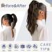 Buy Laavoo Brown Remy Ponytail Extensions - 35cm Dark Brown Balayage Real Hair Braid Extensions (70g) - Premium Quality - Buy Online on GoSupps.com