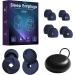 Midnight Blue Ear Plugs - 33dB Noise Reduction for Sleep Swimming & Work | Comfortable Reusable Silicone Earplugs with 8 Ear Tips for Maximum Hearing Protection - Buy Online on GoSupps.com