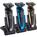 5D Rotary Electric Shaver for Men - Cordless Rechargeable Bald Head Razor with Pop-up Trimmer & LED Display - IPX7 Waterproof (Blue - Buy Online on GoSupps.com