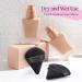 Velour Powder Puff Triangle Set for Face & Body - 6PCS Black Makeup Puffs - Buy Online on GoSupps.com