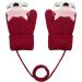 BEISIJIA Toddler Kids Warm Knitted Mittens Red | Cute Cartoon Gloves for 1-4 Years - Buy Online on GoSupps.com