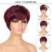G&T Red Pixie Cut Wig with Bangs - Short Layered Heat Resistant Synthetic Wig for Women - Daily Party Use (99J) - Buy Online on GoSupps.com