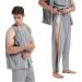 YOSINISO XXL Double-Opening Zipper Hospital Gown for Bedridden Patients - Tearaway Cotton Disability Clothing for Post Surgery, Dialysis, Rehab, Elderly, Paralysis - Men's Wheelchair Fracture Clothing - Buy Online on GoSupps.com