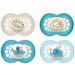 MAM Day & Night Silicone Pacifier 16+ // Set of 4 // incl. 2 sterilized transport boxes
