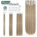 SEGO 12 Tress Extensions - Real Hair Clip-In Extensions 55cm 180g - Sandy Blonde & Blonde Bleach - Affordable Full Head Solution - Buy Online on GoSupps.com