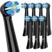 Toothbrush Replacement Heads Compatible with Oral B IO Replacement Heads Brush Heads Compatible with Oral B iO Series 3/4/5/6/7/8/9 Electric Toothbrush Black Pack of 8