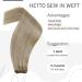 Hetto Tressen Extensions - Real Hair Blond Highlight #17/23 - 55cm 100g - Hot Sale Hair Extensions - Buy Online on GoSupps.com
