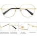 SOJOS Oversized Aviator Blue Light Blocking Glasses for Men & Women - SJ5098 Gold Metal Frame Clear Lens Eyeglasses - Buy Online on GoSupps.com